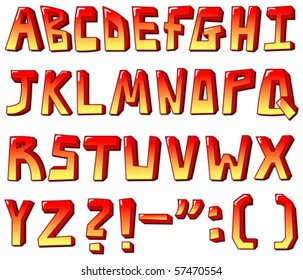 The abc Stylized letters