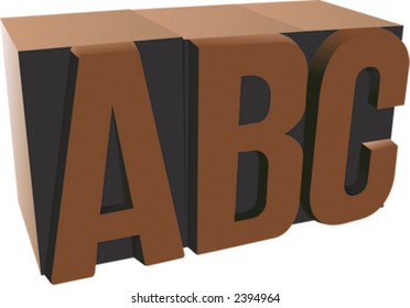 abc, type, font, alphabet, 3d