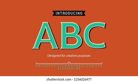 ABC typeface.For labels and different type designs