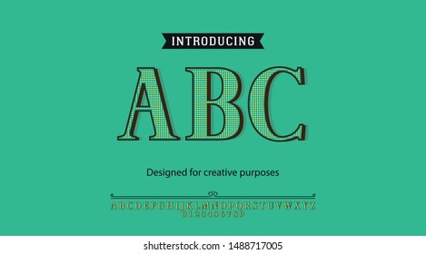 ABC typeface.For labels and different type designs