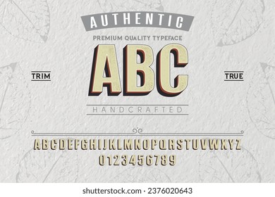 ABC typeface. For labels and different type designs