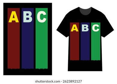 ABC Typography T Shirt Design