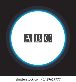 abc Vector icon . Lorem Ipsum Illustration design
