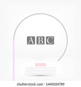 abc Vector icon . Lorem Ipsum Illustration design