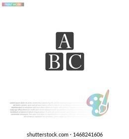 abc Vector icon . Lorem Ipsum Illustration design