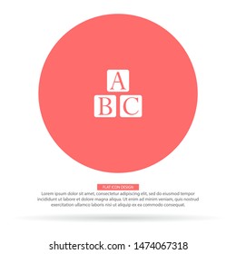 abc Vector icon . Lorem Ipsum Illustration design