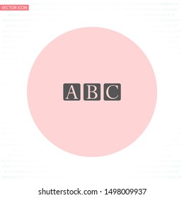 abc Vector icon . Lorem Ipsum Illustration design