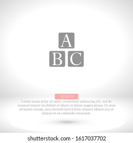 abc Vector icon . Lorem Ipsum Illustration design