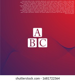 abc Vector icon . Lorem Ipsum Illustration design