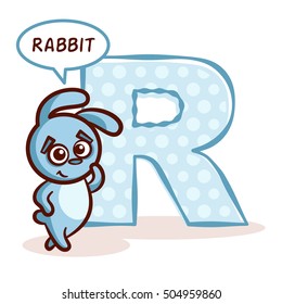 Abc Zoo Alphabet Letter R Rabbit Stock Vector (Royalty Free) 504959860 ...