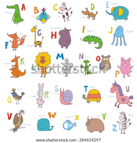 primary zoo games alphabet Vector (Royalty ABC Design Zoo Free Vector Stock