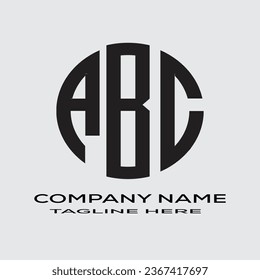  ABC.Black alfabet logo. vector for your company or brand.
