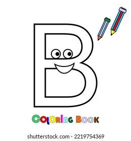 ABCD Alphabet. Coloring book vector. Education and fun for children's.