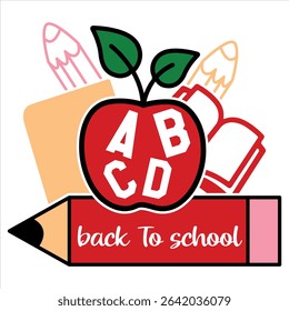 ABCD Back To School  Back to School T-Shirt Design