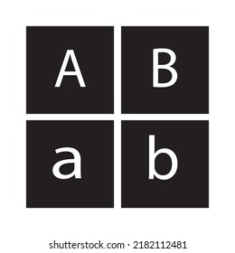 Abcd blocks and black background