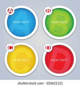 ABCD Circular Progress Labels / Templates