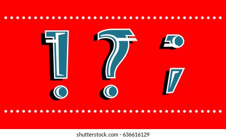 ABCD. English alphabet. stylized.Futuristic design calligraphy font. Blue and white letters on a red background, board. corporate reports, marketing, advertising, illustration education. 3D