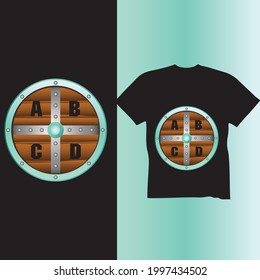 Diseño de camisetas con estilo de letra ABCD   