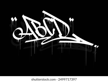 ABCD graffiti tag style design
