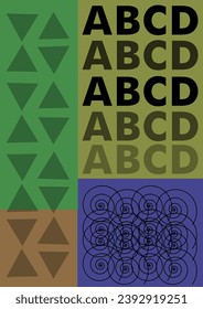 abcd illustration boho art poster