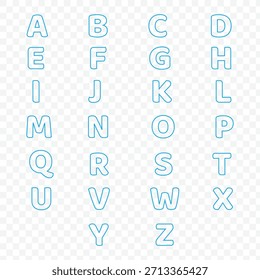 ABCD letztere schwarz-weiß .Vektorgrafik .EPS 10 .