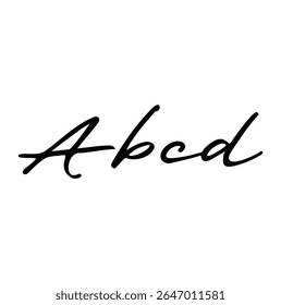 Texto Abcd para impressão em camiseta e outros usos sobre fundo branco.