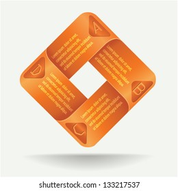 A,B,C,D vector progress steps for tutorial