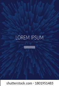 Abctract background with dark-blue energy flash for product packaging, banner, poster, landing page, flyer. Vector template