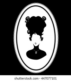 abctract head of lady