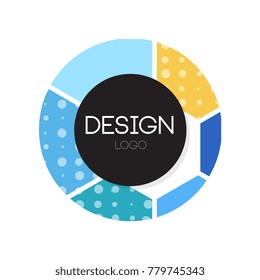 Abctract logo design, colorful element for brand, company identity, business logotype vector Illustration