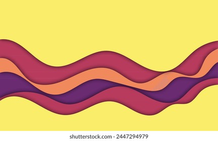 Formas de corte de papel abstracto. Fondo para el menú, tarjeta, Anuncio, cartel, folleto. Ilustración de stock de Vector.