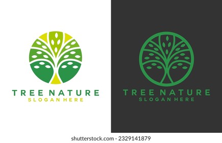 abctract tree nature logo vektor. Logo-Illustration für Baumsymbol.
