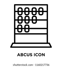 Abcus icon vector isolated on white background, Abcus transparent sign , linear symbol and stroke design elements in outline style