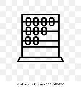 Abcus vector icon isolated on transparent background, Abcus logo concept