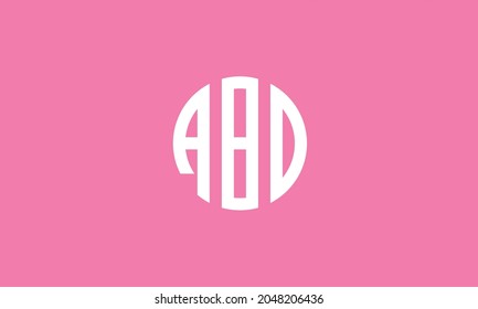 ABD Alphabet Letters Initial Circle Monogram Logo