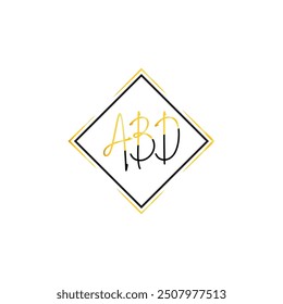 ABD logo design, ABD simple and modern logo. ABD luxurious alphabet design