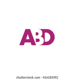 ABD Logo. Vector Graphic Branding Letter Element. White Background