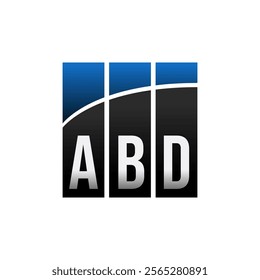 ABD three bars business logo template black blue	