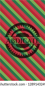 Abdicate christmas badge background.