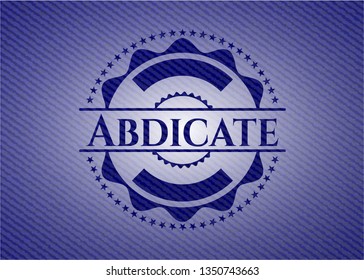 Abdicate emblem with denim texture