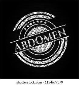 Abdomen with chalkboard texture