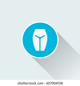abdomen icon with long shadow