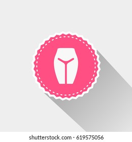 abdomen icon with long shadow