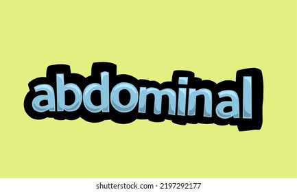 ABDOMIAL writing vector design on a yellow background very simple and very cool