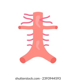 Icono de arterias abdominales en vector. Logotipo