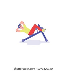 Abdominal Bench Icon Isolated On White Background 