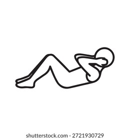 "Abdominal Crunch Icon - Core und Abs Workout."