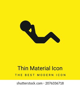 Abdominal Exercise minimal bright yellow material icon