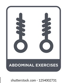 abdominal exercises icon vector on white background, abdominal exercises trendy filled icons from Gym and fitness collection, abdominal exercises simple element illustration