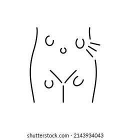 Abdominal hernias color line icon. Human diseases. Pictogram for web page, mobile app, promo.